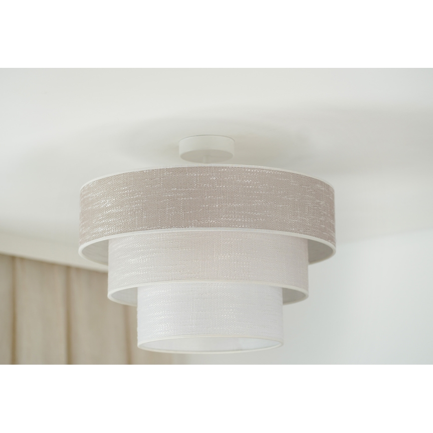 Brilagi - Bevestigde hanglamp ALASKA LUNETA 1xE27/15W/230V diameter 45 cm grijs/crème