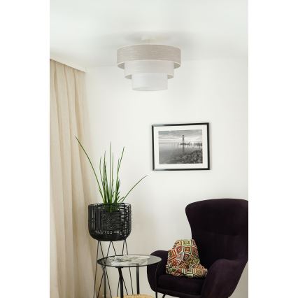 Brilagi - Bevestigde hanglamp ALASKA LUNETA 1xE27/15W/230V diameter 45 cm grijs/crème