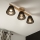 Brilagi - Bevestigde hanglamp ANTHONY 3xE14/40W/230V eiken/zwart