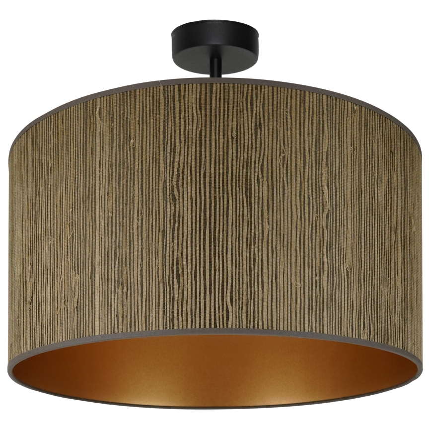Brilagi - Bevestigde hanglamp BOSTON ROLLER 1xE27/15W/230V diameter 45 cm stro bruin/goud