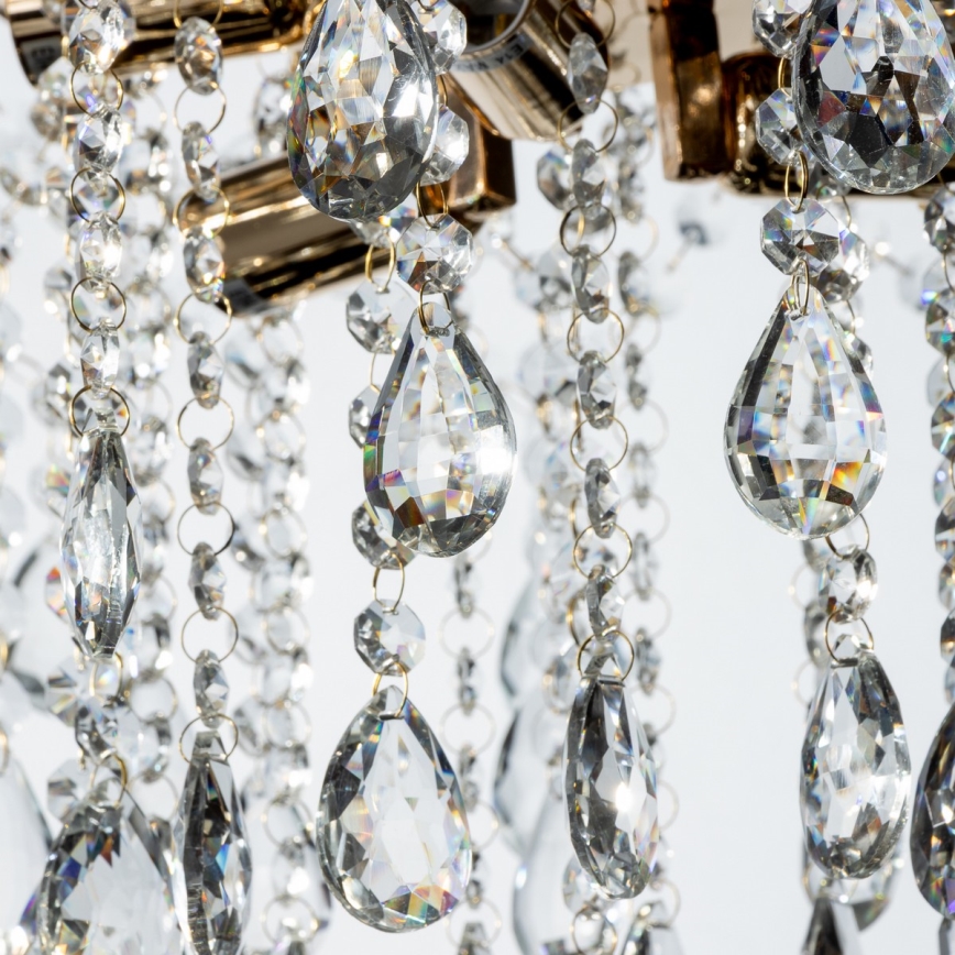Brilagi - Bevestigde hanglamp CRYSTAL 6xE14/60W/230V goud