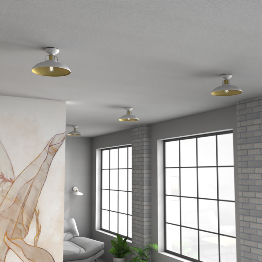 Brilagi - Bevestigde hanglamp FLAMENGO 1xE27/60W/230V wit