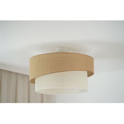 Brilagi - Bevestigde hanglamp SHINE 1xE27/15W/230V diameter 50 cm beige/crème