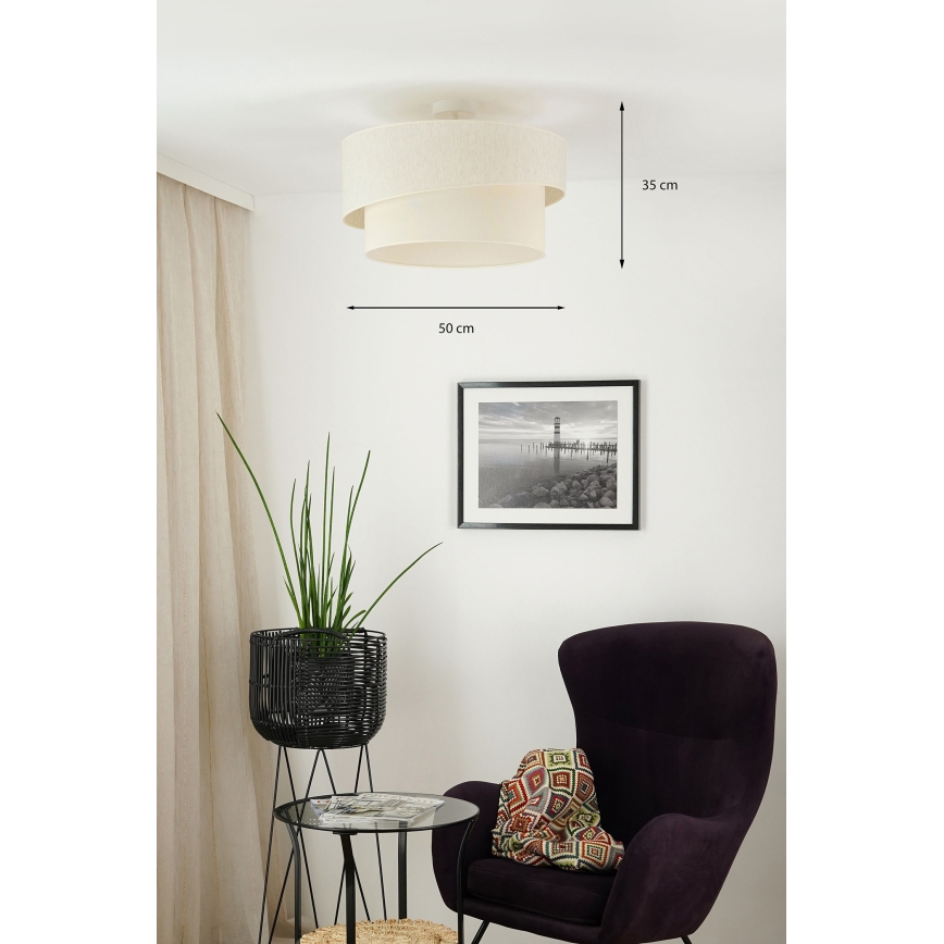 Brilagi - Bevestigde hanglamp SHINE 1xE27/15W/230V diameter 50 cm crème