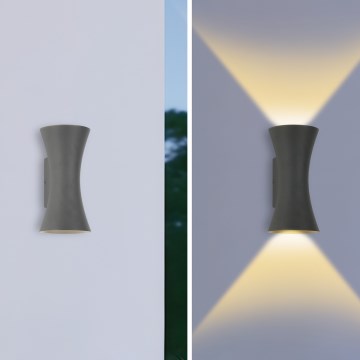 Brilagi - BICON LED Wandlamp 10W/230V Antraciet IP44
