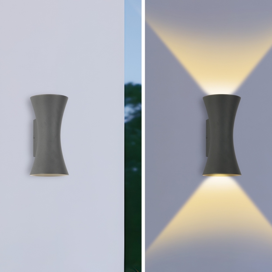 Brilagi - BICON LED Wandlamp 10W/230V Antraciet IP44