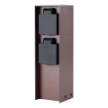 Brilagi - Borne de prises extérieure PILLAR, 2 prises SCHUKO, 230V, IP44, marron