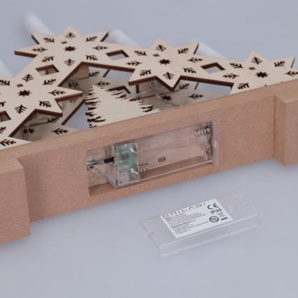 BRILAGI - bougeoir de Noël à LED 5xLED/2xAA beige