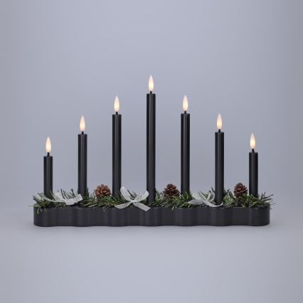 BRILAGI - Bougeoir de Noël LED 7xLED/2xAA noir