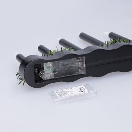 BRILAGI - Bougeoir de Noël LED 7xLED/2xAA noir