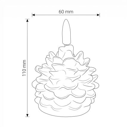 BRILAGI - bougie LED LED/1xCR2032 marron