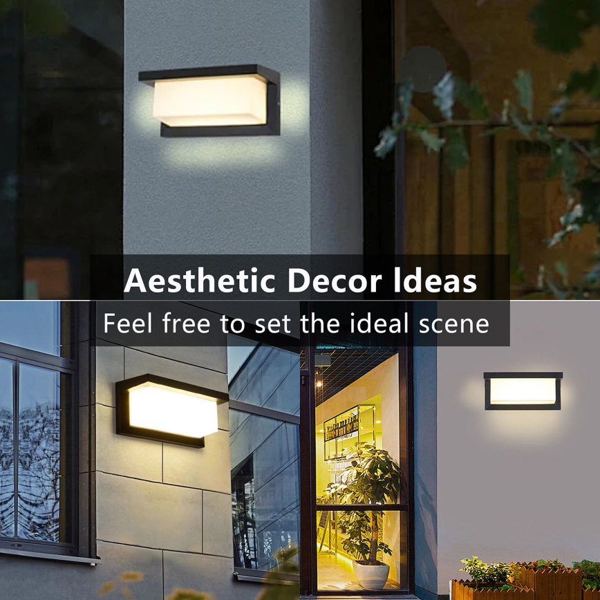 Brilagi - Dimbare LED buitenwandlamp BRICKY 1xE27/6W/230V 2700-6500K IP54 zwart