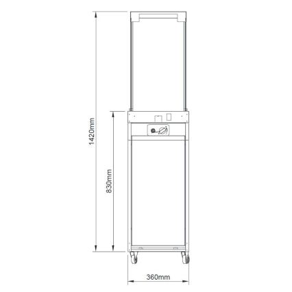 BRILAGI - Buitengashaard FLARO GAS 142x36 cm 8kW 1xAAA roestbruin/bruin + beschermhoes