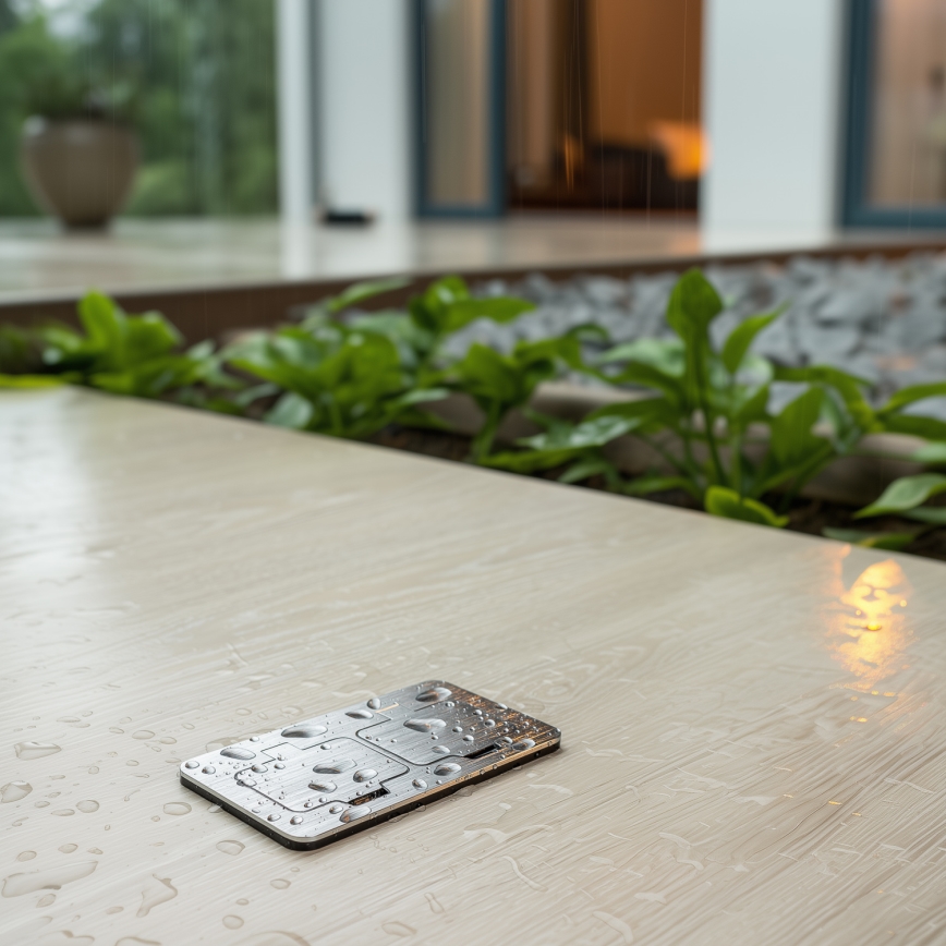 Brilagi - Buiten inbouw vloer dubbele aansluiting IP55 mat chroom rechthoekig