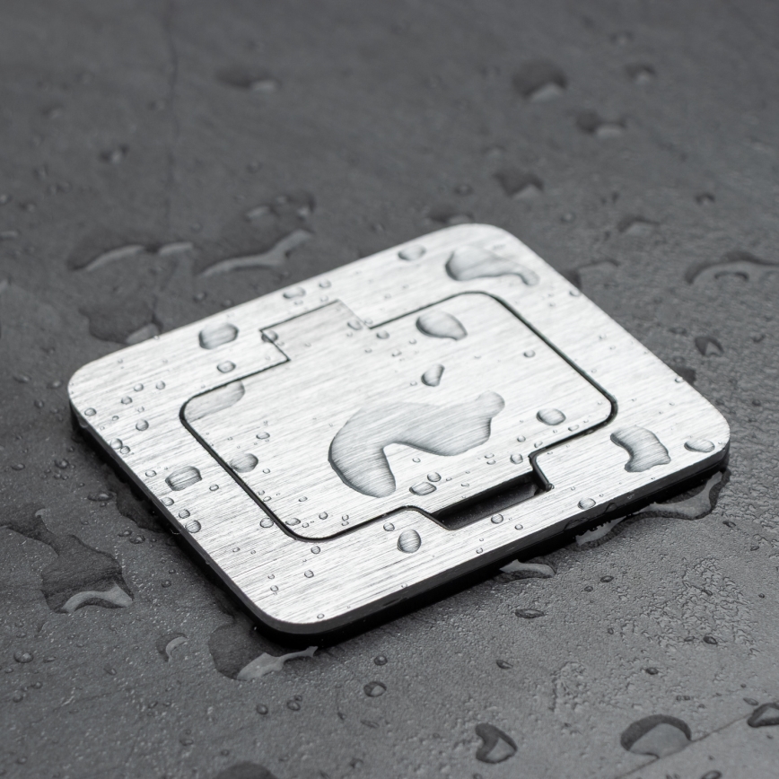 Brilagi - Buiten inbouw vloer stopcontact IP55 mat chroom rechthoekig