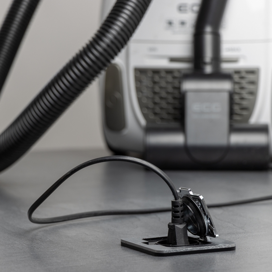 Brilagi - Buiten inbouw vloer stopcontact IP55 mat chroom rechthoekig