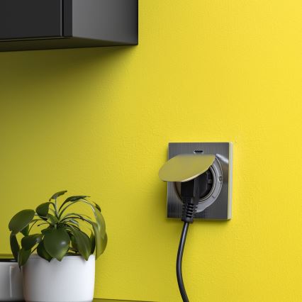 Brilagi - Buiten inbouw vloer stopcontact IP55 mat chroom vierhoekig