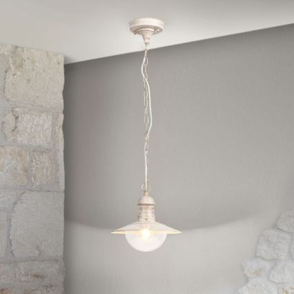 Brilagi - Buitenhanglamp MOLDE 1xE27/60W IP44 wit/patina