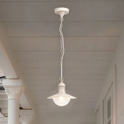 Brilagi - Buitenhanglamp MOLDE 1xE27/60W IP44 wit/patina