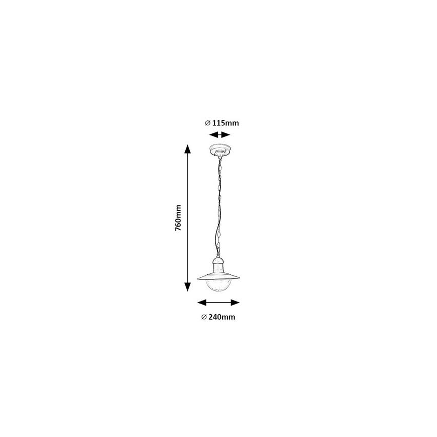 Brilagi - Buitenhanglamp MOLDE 1xE27/60W IP44 zwart