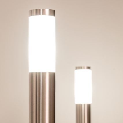 BRILAGI - Buitenlamp met stopcontact ELIA 1xE27/20W/230V IP44 50 cm mat chroom