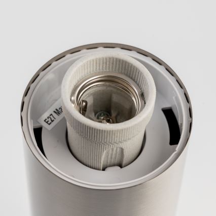 BRILAGI - Buitenlamp met stopcontact ELIA 1xE27/20W/230V IP44 50 cm mat chroom