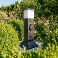 BRILAGI - Buitenlamp met 2 SCHUKO-stopcontacten 1xE14/15W/230V IP44 zwart
