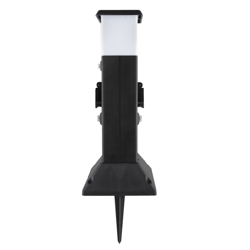 Brilagi - Buitenlamp met 2 SCHUKO-stopcontacten 1xE14/15W/230V IP44 zwart