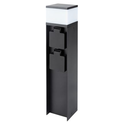 Brilagi - Buitenlamp met 2 SCHUKO-stopcontacten 1xG9/11W/230V IP44 zwart