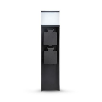 Brilagi - Buitenlamp met 2 SCHUKO-stopcontacten 1xG9/11W/230V IP44 zwart