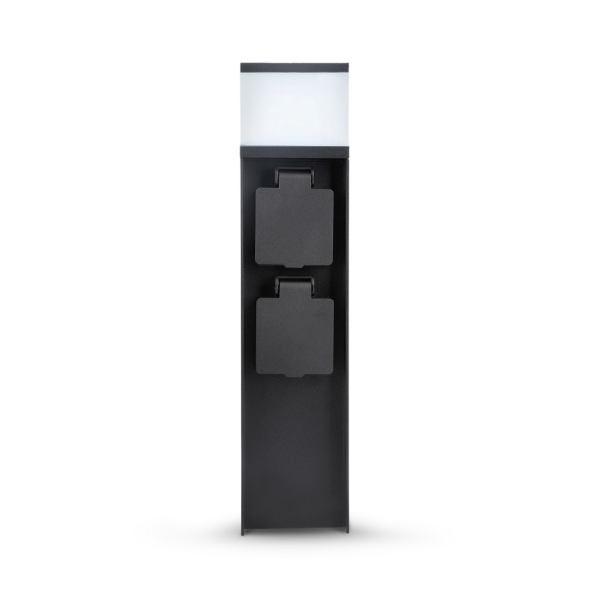 Brilagi - Buitenlamp met 2 SCHUKO-stopcontacten 1xG9/11W/230V IP44 zwart
