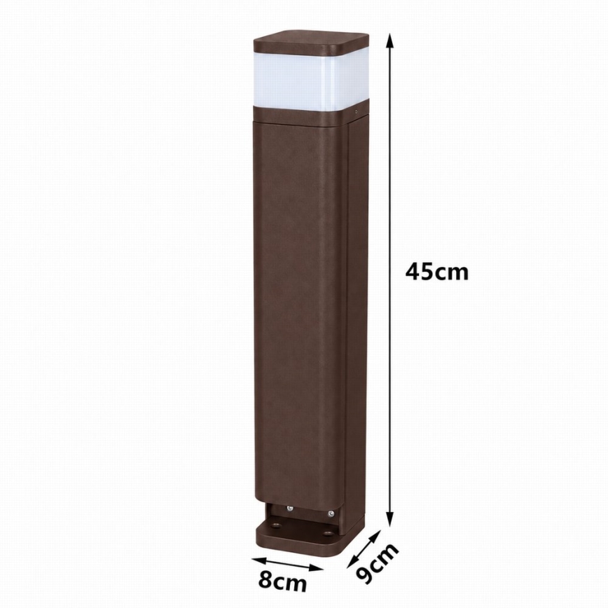 BRILAGI - Buitenlamp met 2 SCHUKO-stopcontacten PILLAR 1xG9/11W/230V IP44 bruin