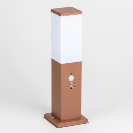Brilagi - Buitenlamp met bewegingssensor NOVA 1xE27/15W/230V 40 cm IP44 bruin