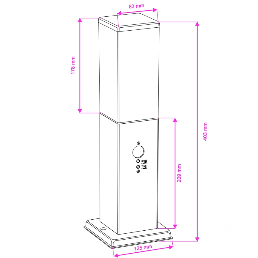 Brilagi - Buitenlamp met bewegingssensor NOVA 1xE27/15W/230V 40 cm IP44 bruin