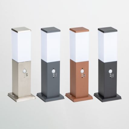 Brilagi - Buitenlamp met bewegingssensor NOVA 1xE27/15W/230V 40 cm IP44 bruin