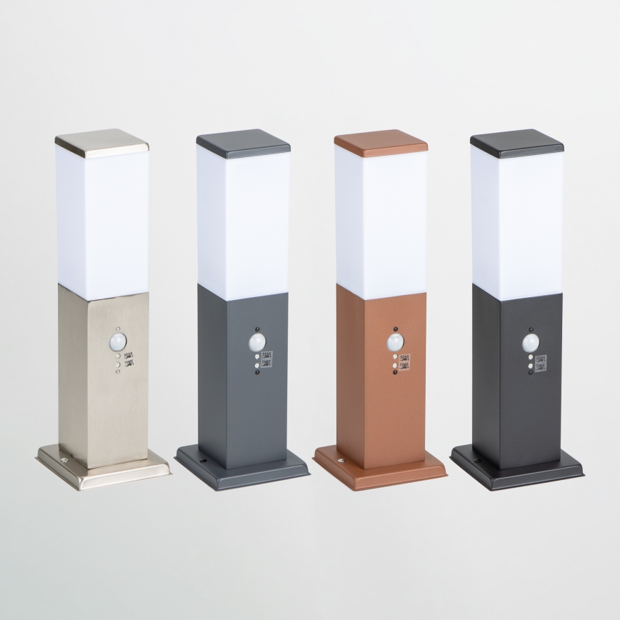 Brilagi - Buitenlamp met bewegingssensor NOVA 1xE27/15W/230V 40 cm IP44 bruin