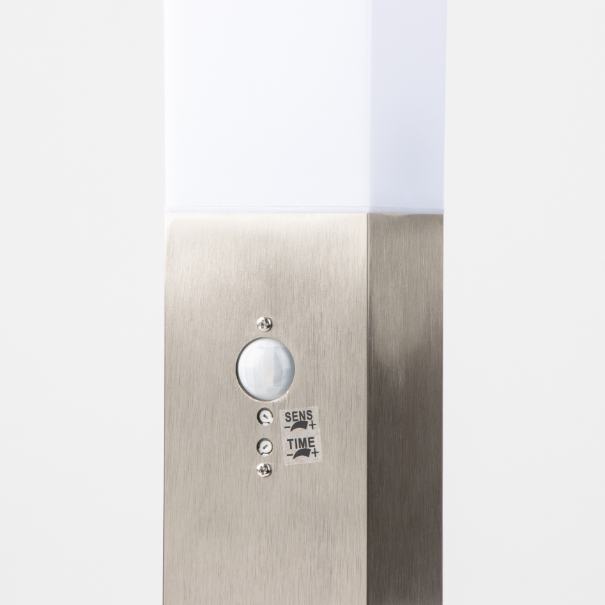 Brilagi - Buitenlamp met bewegingssensor NOVA 1xE27/15W/230V 40 cm IP44 mat chroom
