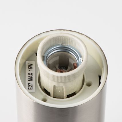 Brilagi - Buitenlamp met sensor NOVA 1xE27/15W/230V 40 cm IP44 mat chroom