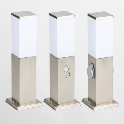 Brilagi - Buitenlamp NOVA 1xE27/15W/230V 40 cm IP44 mat chroom