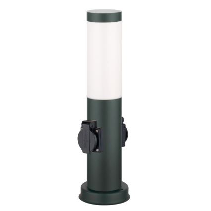 Brilagi - Buitenlamp met 2 SCHUKO-stopcontacten NOVA 1xE27/15W/230V 40 cm IP44 antraciet