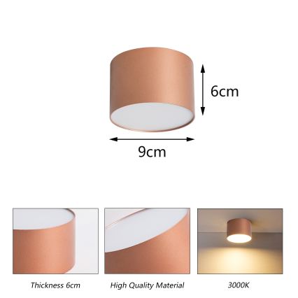 BRILAGI - Buitenplafondlamp FORIS LED/9W/230V Ø 9 cm bronskleurig IP44