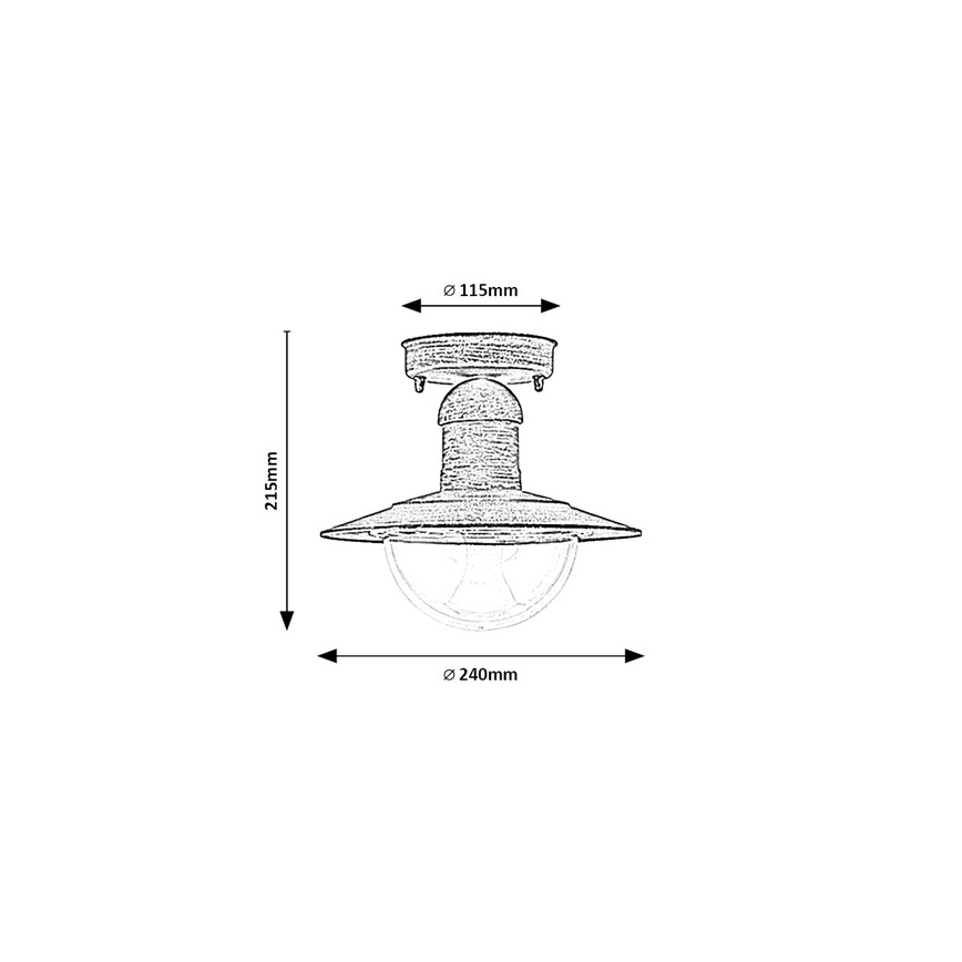 Brilagi - Buitenplafondlamp MOLDE 1xE27/60W IP44 brons/patina