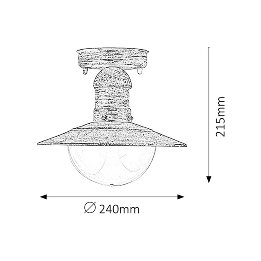 Brilagi - Buitenplafondlamp MOLDE 1xE27/60W IP44 wit/patina