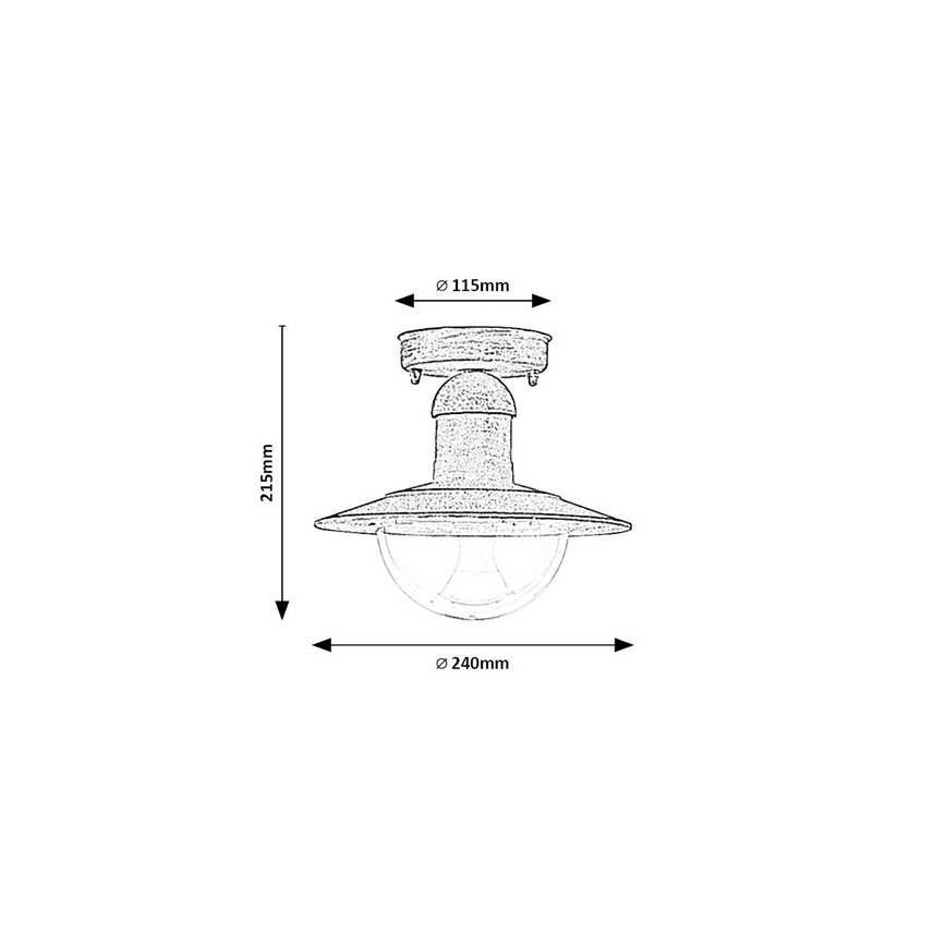Brilagi - Buitenplafondlamp MOLDE 1xE27/60W IP44 wit/patina