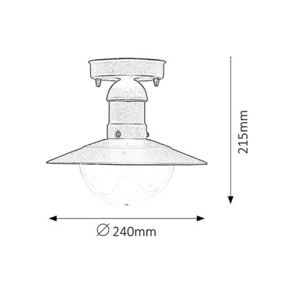 Brilagi - Buitenplafondlamp MOLDE 1xE27/60W IP44 zwart