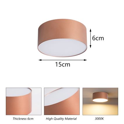 BRILAGI - Buitenplafonnière FORIS LED/20W/230V Ø 15 cm bronskleurig IP44