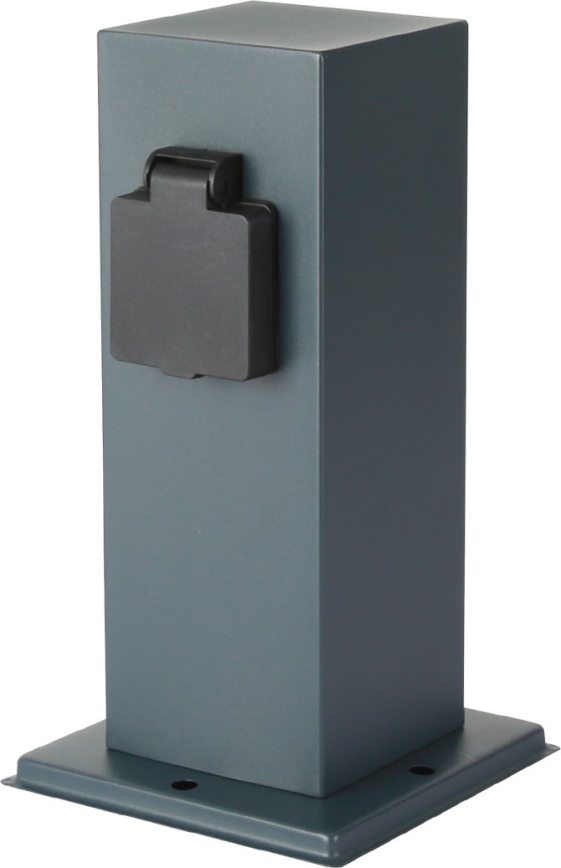 Brilagi - Buitenstopcontactpaal PILLAR 1Z SCHUKO 230V IP44 antraciet