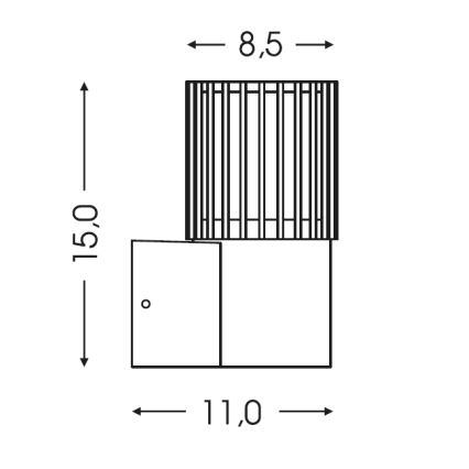 BRILAGI - Buitenwandlamp ARMOR 1xGU10/35W/230V IP44 bruin