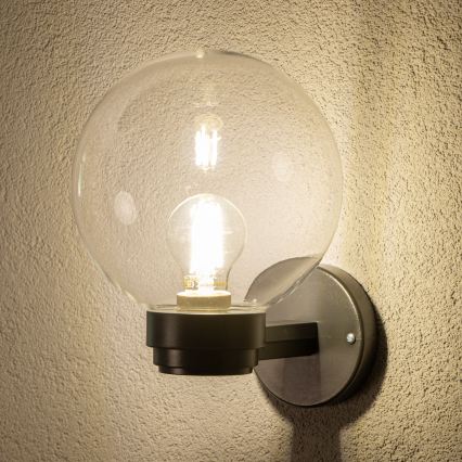 BRILAGI - Buitenwandlamp HARBOR 1xE27/40W/230V IP33 antraciet/helder