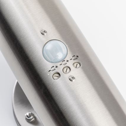 BRILAGI - Buitenwandlamp met sensor ELIA 1xE27/20W/230V IP44 mat chroom